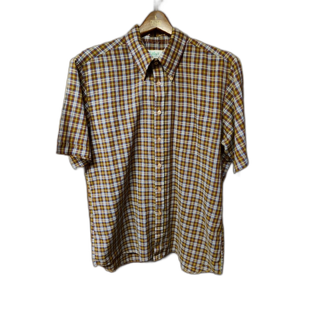 Vintage Sibley's Rochester NY checkered button up shirt single pocket size L